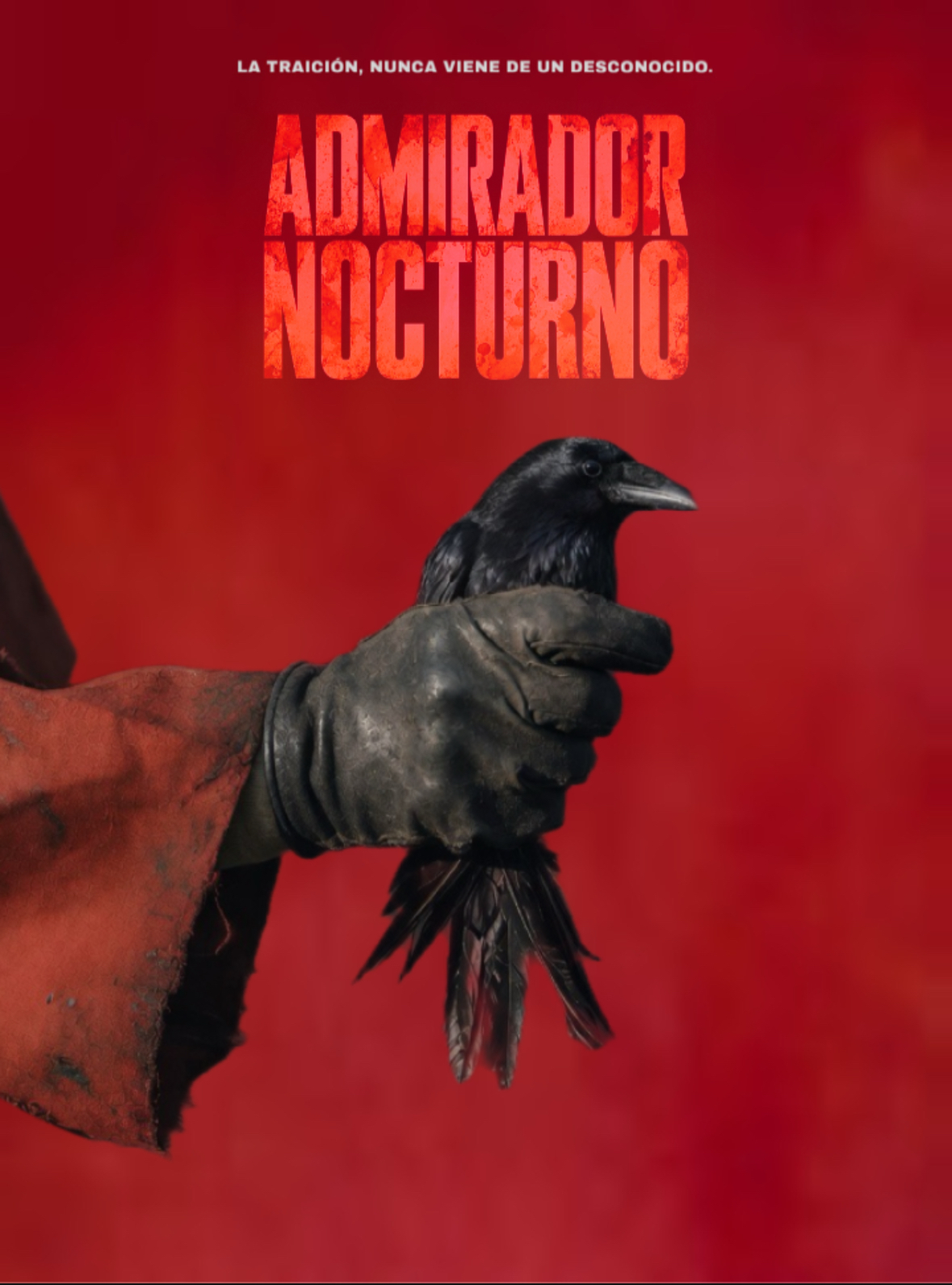 Póster oficial — el cuervo y el guante ensangrentado